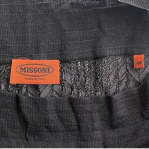 Missoni Chevron Coverup Black Pink Turquoise Purple Knit Sleeveless Dress 46 10 - Picture 12 of 15